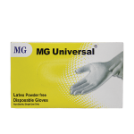 ถุงมือยาง MG UNIVERSAL Latex Powder free Disposable Gloves ไซด์ M