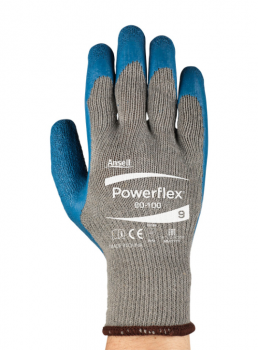 ถุงมือผ้าเคลือบยาง Ansell รุ่น Power Flex 80-100